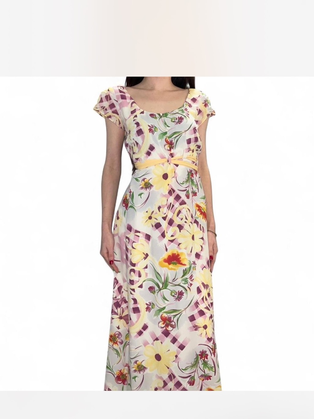 Vintage Cynthia Rowley Feminine Floral Fairy Maxi Dress - Picture 1 of 4
